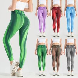 Pantalon actif d'été sans couture, Leggings de Yoga Aurora, taille haute, froissé, tenue pour femmes, pantalon de course, vêtements d'entraînement