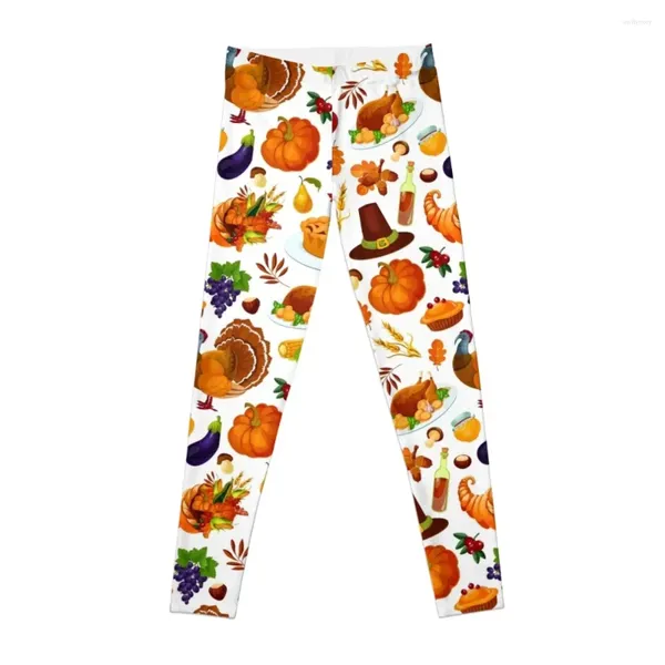 Pantalon actif Thanksgiving Dinner rôti Pumpkin Pumpkin Acorns Leggings Gym Womans Sports Shirts Womens