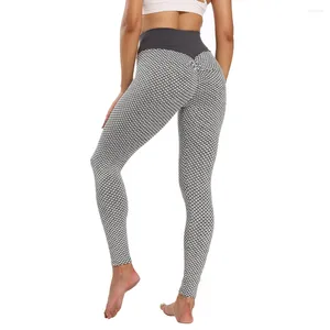 Pantalon actif mince Jacquard femmes entraînement BuScrunch gymnase Fitness Leggings femmes pousser taille haute Yoga Sexy