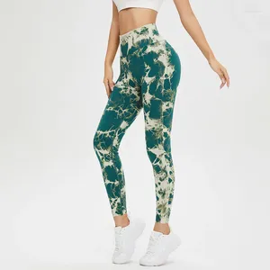 Pantalons actifs Tie Dye Leggins Womens Gym Leggings Women Sports for Female Legging Rassement Busporty Woman Women's