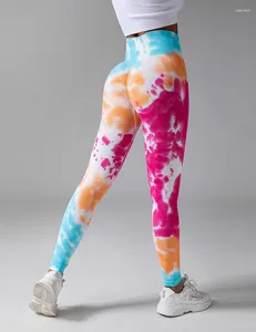Pantalon actif Tie Dye Yoga Sports Leggings Femmes sans couture