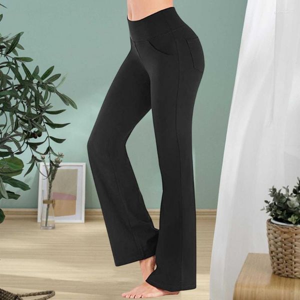 Active Pants Trendy Ladies Tummy Control Sweat-absorbant Pure Color Femmes Yoga Respirant Sport Vêtement