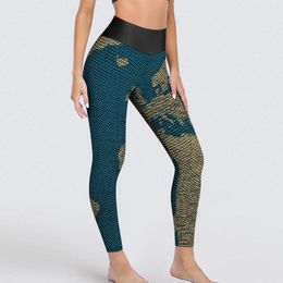 Actieve broek vintage leggings landen steden wegen sporten yoga sexy elastische sport panty's vrouwelijke ademende leggins