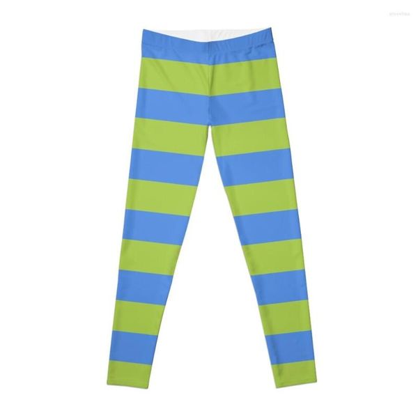 Pantalones activos W.I.T.C.H. Will Vandom Cosplay Medias Azul Verde Raya Leggings Push Up Legging Mujer