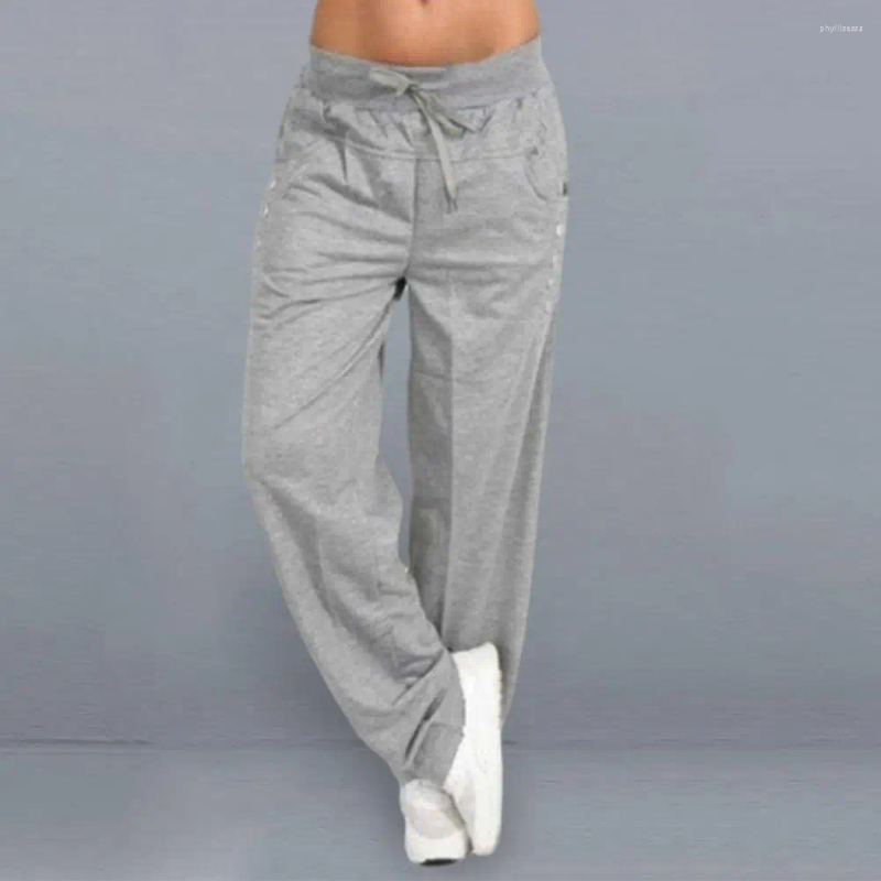 Active Pants Woman Jogging Gym Womens Streetweear Fashion Big Pockets Joggers Sweatpants Baggy Tactical Byxor High Quality Wide Leg