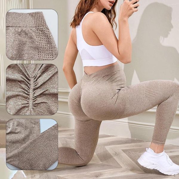 Pantalon actif Leggings de maternité taille haute pour femmes sur le ventre soutien de grossesse collants de Yoga d'entraînement enceinte