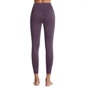 Pantalons actifs Leggings de levage de hanche pour femmes Running Yoga Fitness Sports Jambe large polaire doublée de poches pour les femmes