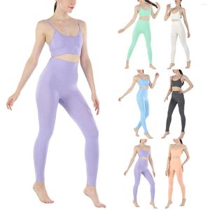 Pantalon actif Leggings d'entraînement solides pour femmes taille haute athlétique Yoga Harem femmes robe fendue pantalon jambe droite