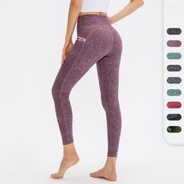 Aktive Hosen Frauen Camouflage Print Yoga mit Tasche hohe Taille elastische schlanke Fitness Hose Laufen Gym Strumpfhosen Leggings individuelles Logo