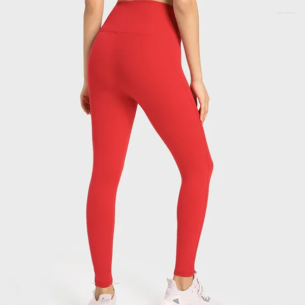 Pantalones activos Mujer Nylon Desnudo Sin costuras Yoga Logo Cintura alta Push Up Fitness Medias Ropa de gimnasio Tallas grandes Pantalones de entrenamiento Ropa deportiva