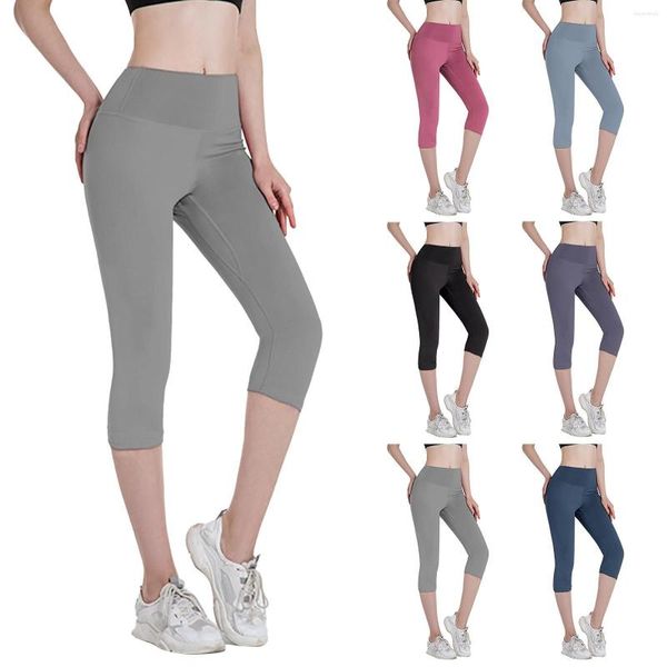 Pantalon actif Capri Yoga pour femme avec poches Legging taille haute ample pour femme Polaire Womens Tall 36 Entrejambe