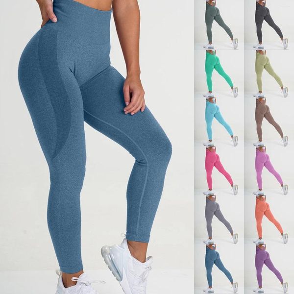 Pantalons actifs Leggings de fitness pour femmes Legging de sport push-up pour dames collants de yoga taille haute entraînement décontracté vêtements de sport grande taille Leggins