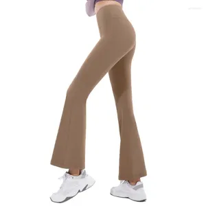 Pantalon actif femme Flare Yoga taille haute élastique course Fitness entraînement entraînement Stretch Leggings évasé
