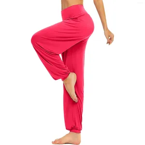 Pantalons actifs femmes Flare Yoga femmes printemps automne Sport vêtements 2023 décontracté ample taille haute pantalon Leggins Deportivo Mujer #54