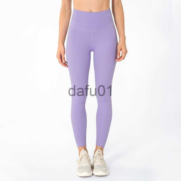 Pantalons actifs Leggings pour femmes serrés double face mat pantalons de yoga nus taille haute course fitness sport capris vêtements de sport pantalons pleine longueur x0912