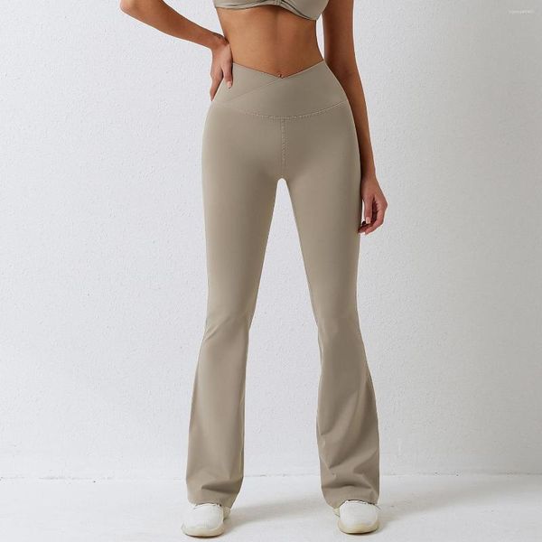 Pantalones activos ajustados de cintura alta para mujer