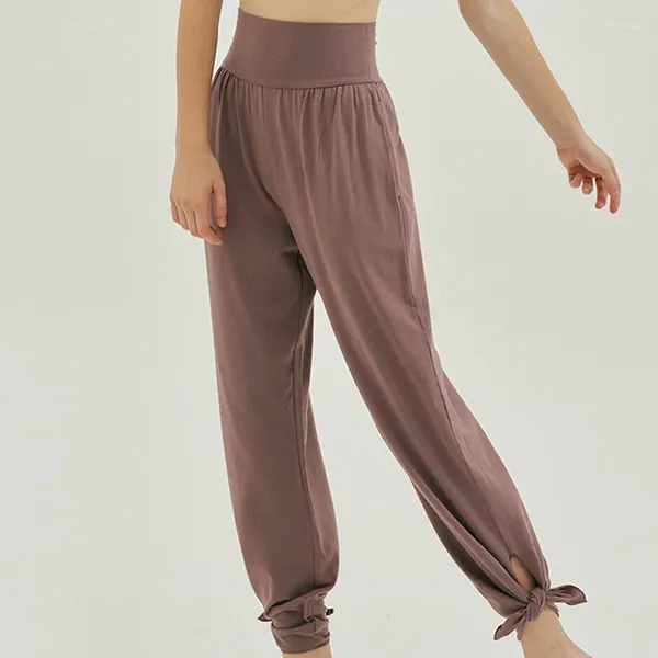 Pantalones Activos Pantalones De Pierna Ancha para Mujer Color Sólido Casual Cómodo Suelto Yoga Danza Señora Moda Pantalones De Chándal Largos Y Rectos Verano