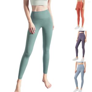 Pantalon actif Femme Yoga Couleur unie 1 Pièce Coupe avec Poche intérieure Salle de sport Course à pied Robe Fluide