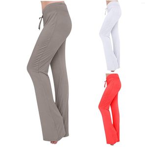 Pantalon actif pour femmes, vêtements de Yoga, cordon de serrage, Micro danse, exercice, jambes larges, Leggings en Jean 4x