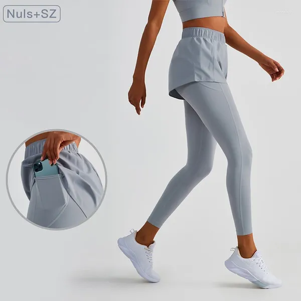 Pantalones activos para mujer, falda deportiva para Yoga, mallas para gimnasio, mallas deportivas con cintura alta, ropa deportiva de realce, mallas de entrenamiento para correr con bolsillo