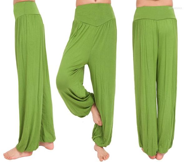 Pantalon actif femmes Tai Chi Arts martiaux Bloomers Modal lâche Yoga femme athlétique sport pantalon vert/rouge/bleu