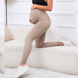 Pantalons actifs Femmes Yoga Leggings de maternité Grossesse Skinny Work Out High Taist Support Support Legins pour enceinte