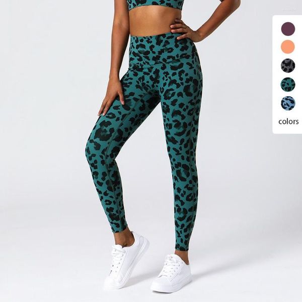 Pantalones activos Ropa de yoga Estampado de leopardo Mono deportivo Mujer Fitness Leggins Mujeres Gimnasio Sexy Leggings Moda