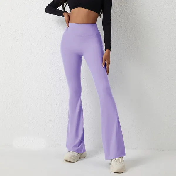 Pantalones Activos Yoga Leggings Acampanados Mujeres Cintura Alta Levantamiento Cadera Deporte Súper Elástico Control De La Barriga Fitness Pantalones De Secado Rápido Ropa Deportiva