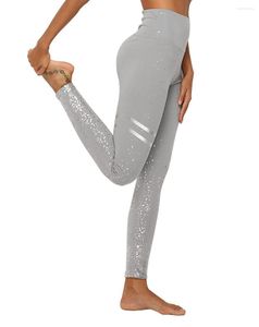 Pantalon actif Yoga Gym taille haute Stretch estampage imprimé pantalon Fitness hanche-levage coupe ajustée sport Leggings pour les femmes