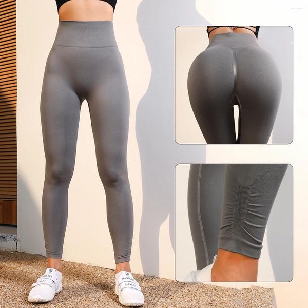 Pantalon actif de Yoga, Leggings de Sport pour femmes, sans couture, taille haute, Push-Up, collants d'entraînement, de Fitness, vêtements de gymnastique, 2024