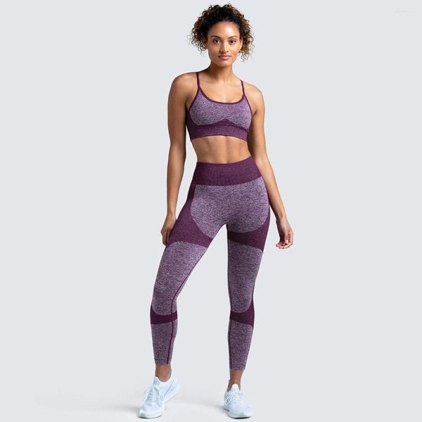 Ensembles actifs 2022 Femmes Taille haute Scrunch BuYoga Sports Bra Set Leggings Fitness Compression Pantalons de gymnastique Legging d'entraînement pour dames