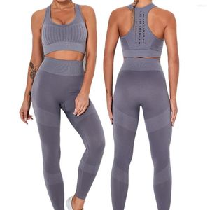 Actieve sets naadloze leggings fitness crop tops jogger lopende sportkleding gym workout kleding 2 pc's set yogabroek sexy sport bh tracksuit