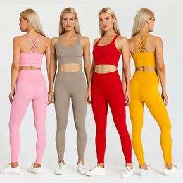 Actieve sets Shinbene Hi Cloud Women 2 -delige training Outfits Sport Bra High Taille Leggings Yoga Set Gym Clothing Activewear