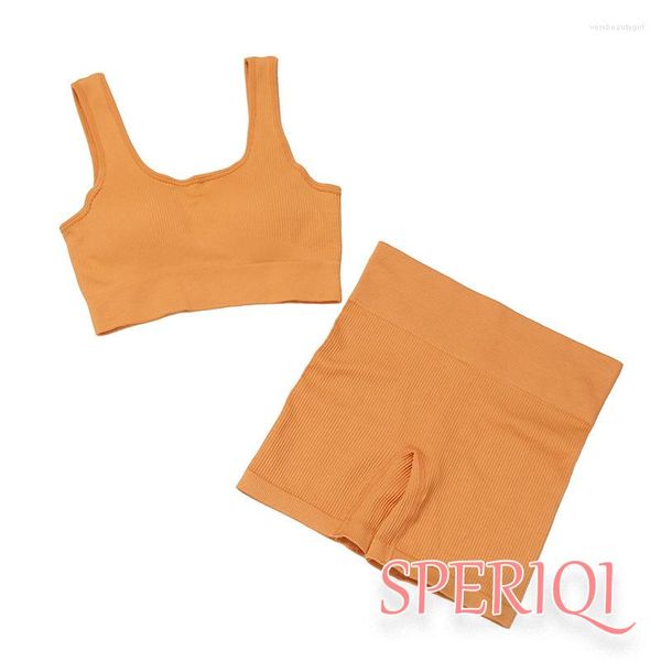 Ensembles actifs Speriqi Thread Yoga Set Collants Fesses Et Sculpte Les Seins Respirant Confortable Pratique Minceur Fitness Mode Forme Gym