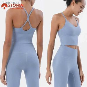 Actieve sets Sportbeha en legging Tweedelige sets Damesoutifits Naakt gevoel Gym Fitnessset voor dames Work-outkleding DamessportsetL240118