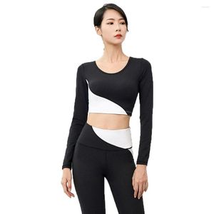 Ensembles actifs femmes vêtements de sport Yoga ensemble sans couture Leggings à manches longues haut court soutien-gorge de sport vêtements de sport Fitness entraînement course costume