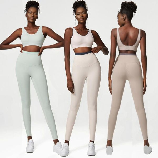 Ensembles actifs femmes entraînement Yoga soutien-gorge Leggings ensemble fille nue sans couture porter Fitness haut rembourré soutien sport pantalon