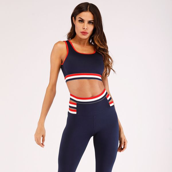 Ensembles actifs Femmes Yoga vêtements de fitness gilet débardeur vêtements de Sport entraînement Tracksiut vêtements de Sport ensemble de costume de Sport vêtements de Sport vêtements de Yoga costume de gymnastique