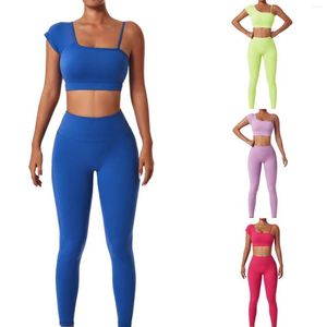 Actieve sets Yoga kledingset Mode Sexy Outdoor Hardlopen Naakt Gevoel voor fitness Strak Sneldrogend Luchtschommel Zijde