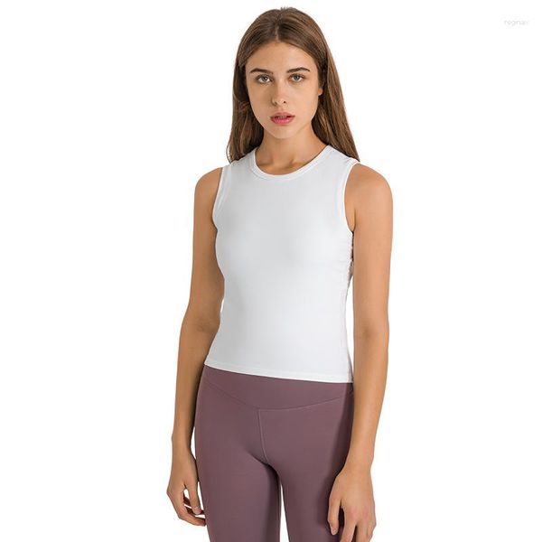 Camisas activas ABS LOLI para mujer, camiseta sin mangas de entrenamiento con pliegues laterales, camiseta de Yoga sin mangas de verano con cuello redondo, ropa deportiva ajustada, Fitness, correr, gimnasio