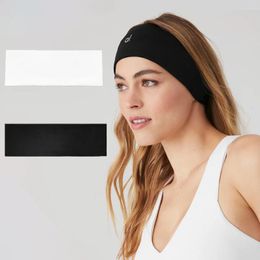 Actieve shirts al prestaties veroveren brede vaste kleur haarbanden zachte elastische hoofdband dames meisje make -up sport yoga vintag haaraccessoires