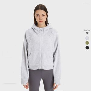 Chemises actives Logo Logo Fitness d'hiver Fleece Fleuche Full Full Full Long Manche Veste de pouces Cabille de gymnase Cabinet