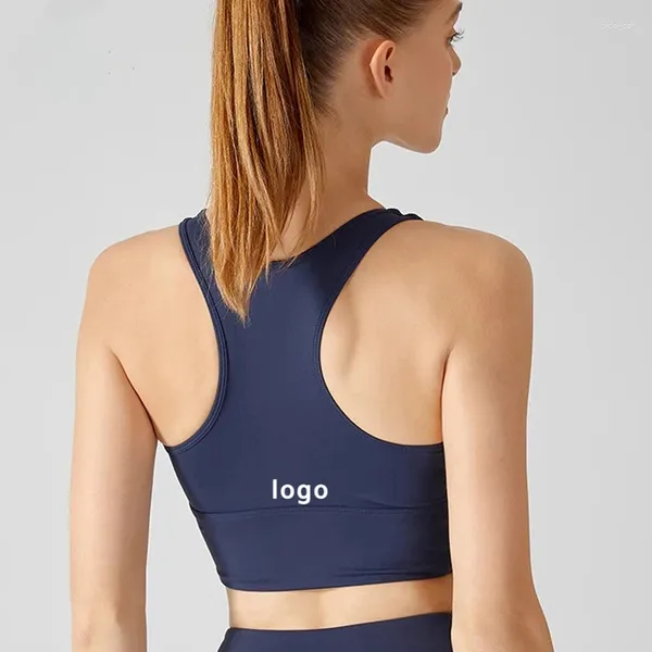 Camisas activas Marca Yoga Sujetador deportivo Pilates Entrenamiento Fitness Chaleco con almohadilla integrada Correr Ropa interior de compresión abdominal