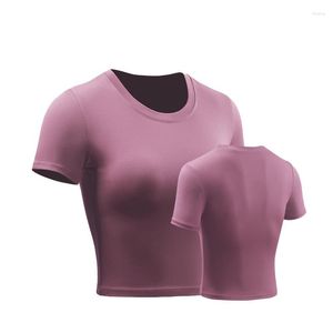 Actieve shirts Compressie Yoga Kleding met korte mouwen Sportblouse Badmintonpanty's Dames Strandtunieken Casual T-shirt Vrouwelijke Rash Guards