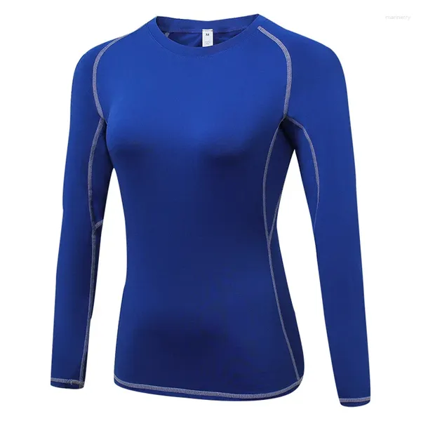 Chemises actives longues pour femmes, hauts de musculation, sweat-shirts de Yoga, chemisier d'entraînement respirant, vêtements de sport durables, vêtements de Compression pour femmes