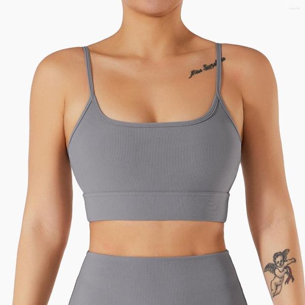 Chemises actives Fitness Yoga Running Jogging Gym Sous-vêtements Femmes Beau Dos Sports Froncé Soutien-Gorge Top Vêtements