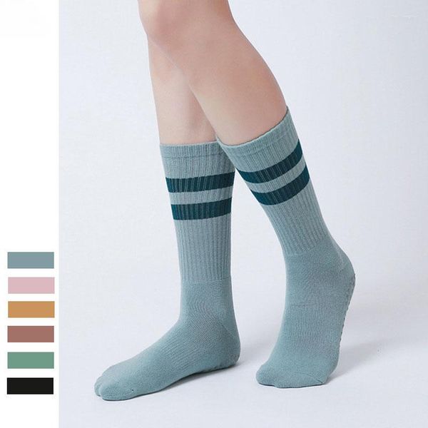 Chemises actives chaussettes de Fitness d'intérieur pour femmes, Tube moyen, Yoga, danse, professionnelles, antidérapantes