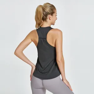 Actieve shirts Joggingvest Sportkleding voor meisjes Yoga Gewichtstraining Kleding Hoge elastische cropped blouse Hardlooptops Dames U-kraag tank