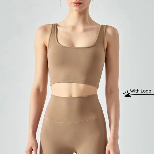 Chemises actives Lu, sous-vêtements de sport à col carré, soutien-gorge antichoc pour femmes, Fitness, haut de jogging, gilet de Yoga, pantalon