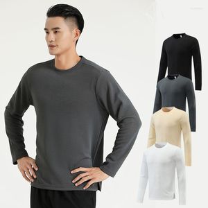 Chemises actives hommes sport Yoga pull vêtements à manches longues Fitness course en plein air décontracté hauts Super qualité épais matériau sweat-shirt